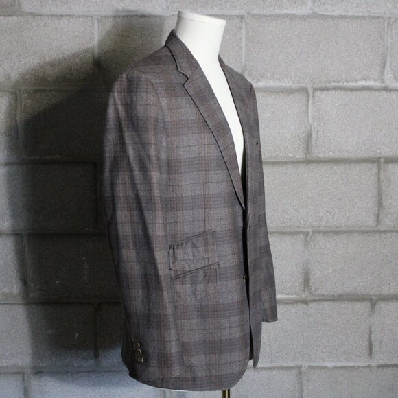 Coppley Ermenegildo Zegna SZ 40R Sports Jacket Blazer Tan & Gray - Picture 2 of 7